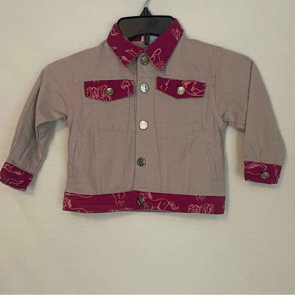 Young Colors kids girls light weight jacket with purple accents size 3